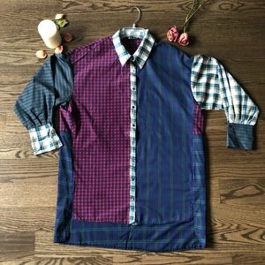 Multi-patterned Flannel Shirt